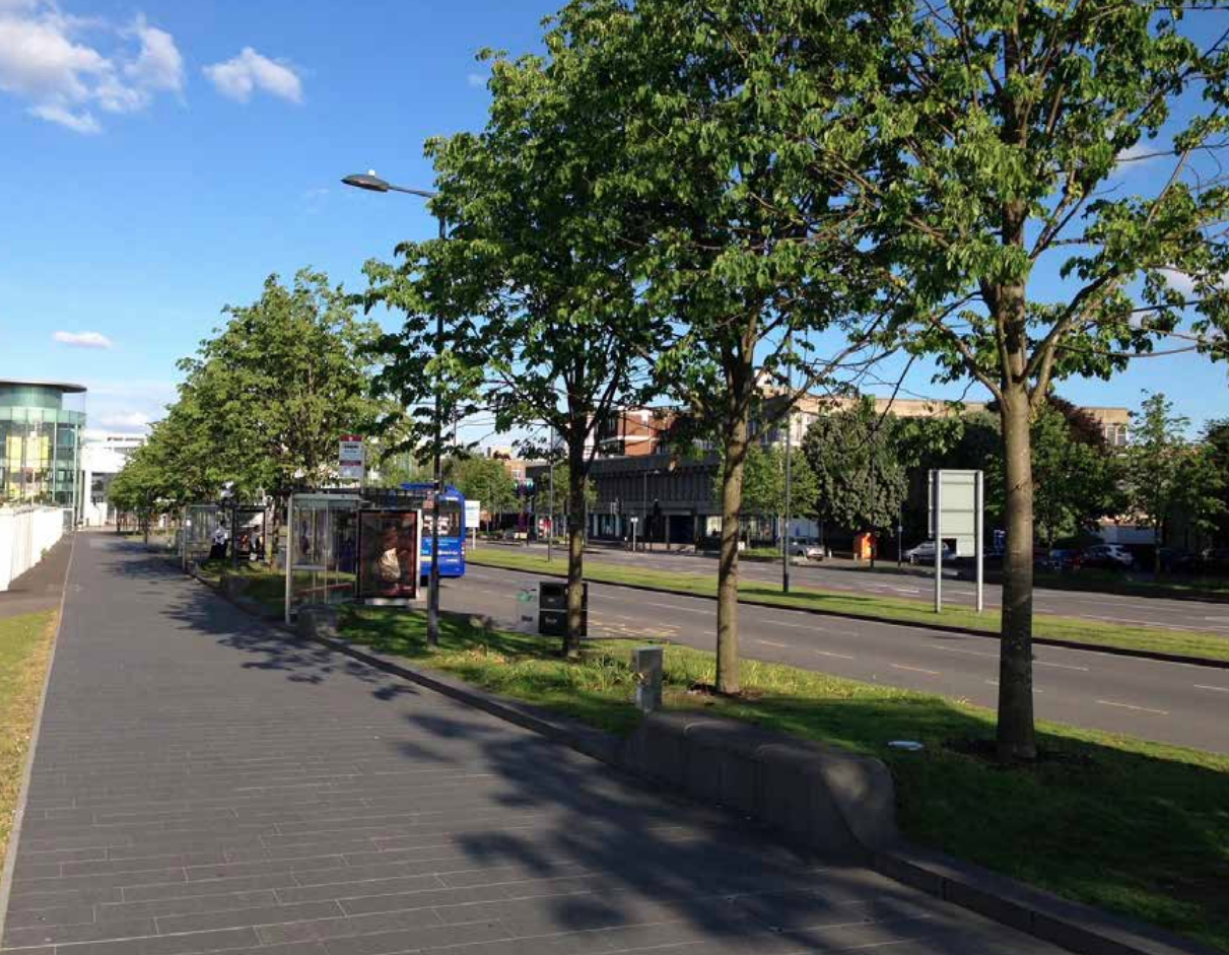 Environmental improvements to the A4 in Slough show how Greens Way could be configured
